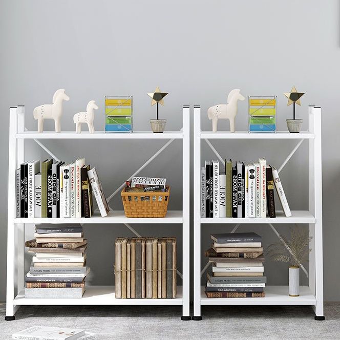 Industrial Vertical Open Bookshelf Metal Frame Manufactured Wood Shelf Bookshelf Clearhalo 'Bookcases' 'furn' 'furn_bookcases' 'Furniture' 'furniture_bookcases' 'kitchen' 'kitchen_bookcases' 'Living Room Furniture' 'Office Furniture' 1200x1200_b3acc784-f8da-4157-96cb-7501d1bbf65a