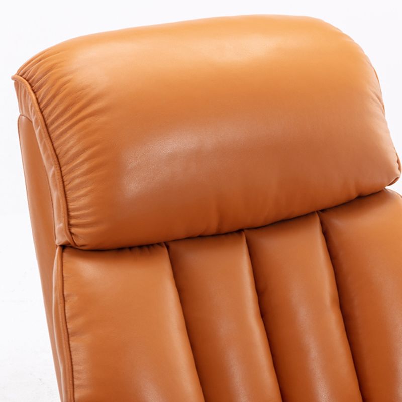 Sedia reclinabile in pelle di colore con polpe standard di polpetta rober girevole