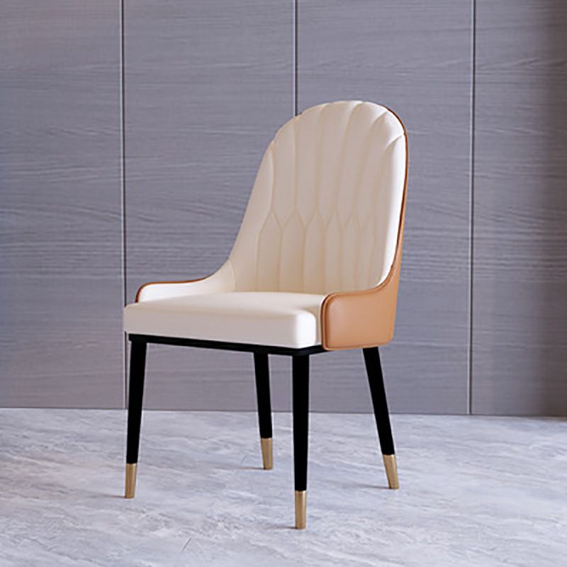 Contemporary Side Chair Upholstered Armless Faux Leather Dining Chairs Clearhalo 'Dining Chairs' 'Dining Tables & Seating' 'dining_chair' 'furn' 'furn_dining_chair' 'Furniture' 'Kitchen & Dining Furniture' 1200x1200_b3ad5971-b7cf-4c91-b95f-bf19b344ba95