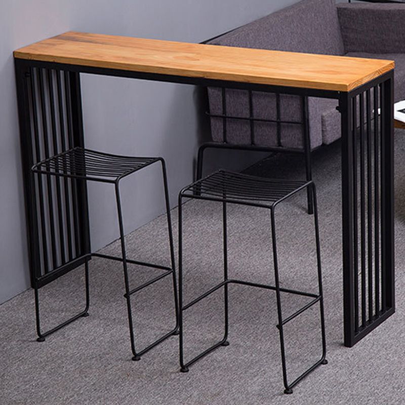Modern Bar-height Table with Black Base 41.3-inch Height Table for Patio Use Clearhalo 'Bar Furniture' 'Bar Tables' 'bar_tables' 'furn' 'furn_bar_tables' 'Furniture' 'Kitchen & Dining Furniture' 1200x1200_b3ad5ace-98db-462c-95f2-abdf6a0e7794