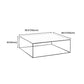 White/Black Metal Frame Coffee Table Modern Square Assembled Table