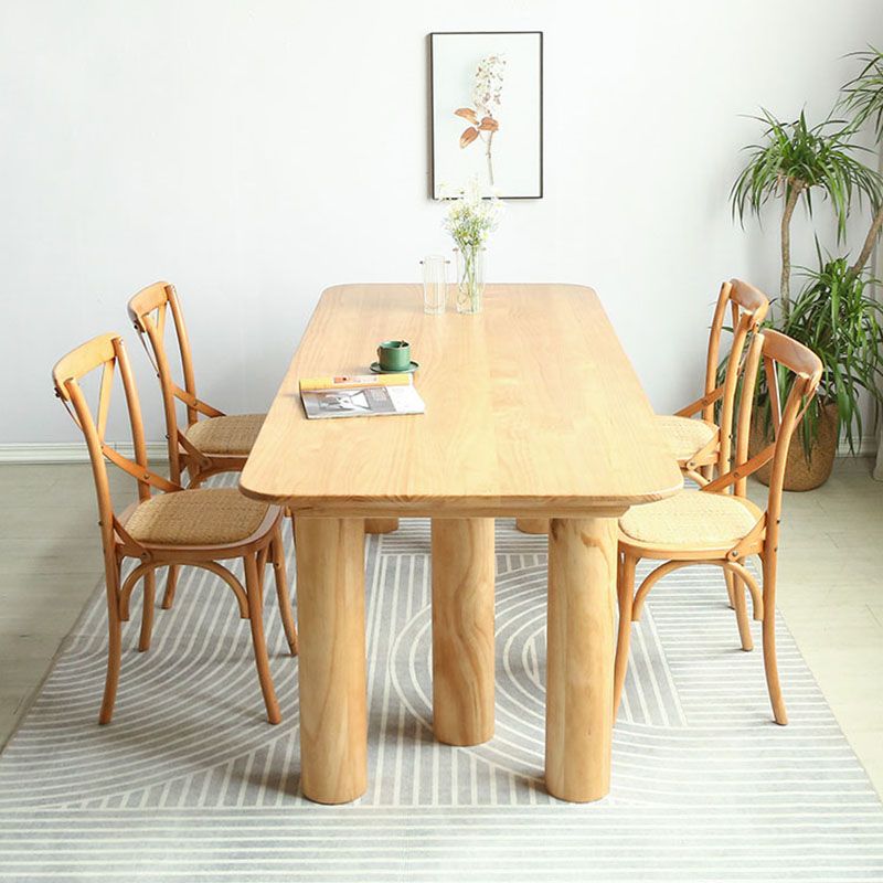 Solid Wood 1/2/5 Pieces Dining Set Modern Rectangle Dinette Table Set for Home Use Clearhalo 'Dining Room Sets' 'Dining Tables & Seating' 'dining_room_set' 'furn' 'furn_dining_room_set' 'Furniture' 'furniture_dining_room_set' 'Kitchen & Dining Furniture' 'kitchen&dining_furn' 'kitchen' 1200x1200_b3ae50dd-f5ee-4cfb-ab18-3fcc1307b494