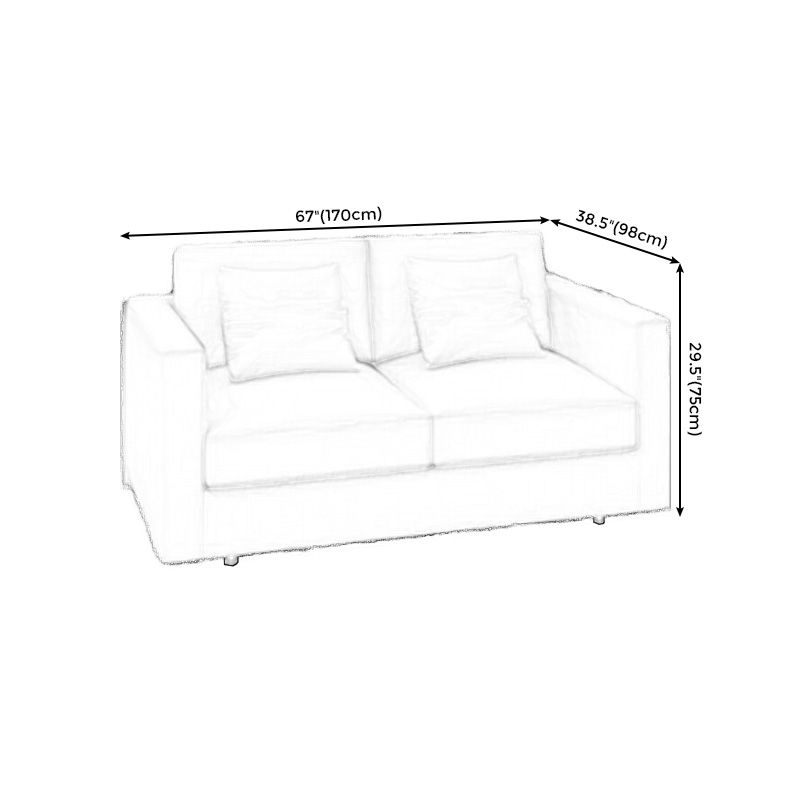 Rectangular Sofa with Pillow Back and Feather/sponge/latex Cushion Filled with Pine Frame Clearhalo 'furn' 'furn_sofas' 'Furniture' 'furniture_sofas' 'kitchen' 'kitchen_sofas' 'Living Room Furniture' 'Sofa' 'sofas' 1200x1200_b3af1a8b-b186-4ba6-9229-5a5e12fa0203