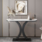 Tavolo di divano console di ferro glam a mezza luna console in marmo tavolo per la sala