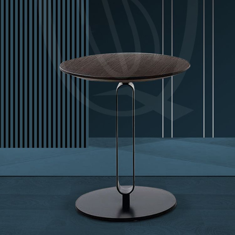 Design di base di base di piedistallo rotondo tavolo in legno solido tavolino in stile nordico