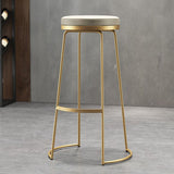 Contemporary Metal Barstool Faux Leather Backless Counter Stool with Iorn 4 Legs Clearhalo 'Bar Furniture' 'Bar Stools' 'bar_stools' 'furn' 'furn_bar_stools' 'Furniture' 'Kitchen & Dining Furniture' 1200x1200_b3b124c9-98a5-404f-8f21-81320f1c8d80