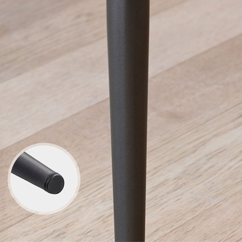 Sedie da pranzo in pelle finta contemporanea sedie laterali con gambe in metallo per cucina