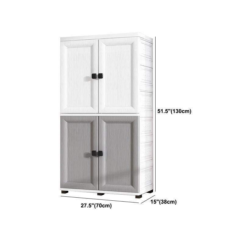 Modern Style Bathroom Wardrobe Plastic Wardrobe Closet with Legs Clearhalo 'Armoires & Wardrobes' 'armoires_wardrobes' 'Bedroom Furniture' 'furn' 'furn_armoires_wardrobes' 'Furniture' 1200x1200_b3b165ef-3aaa-4497-bd53-03686877e4c0