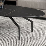 Glam Slate Coffee Cocktail Table  4 Legs Cocktail Table for Living Room