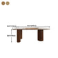 Contemporary Dining Oval Table Dining Wooden Table for Restaurant with Wood Legs Clearhalo 'Dining Tables & Seating' 'Dining Tables' 'dining_table' 'furn' 'furn_dining_table' 'Furniture' 'furniture_dining_table' 'Kitchen & Dining Furniture' 'kitchen' 'kitchen_dining_table' 1200x1200_b3b3b71c-4265-4e17-bbf7-81a90c65e226