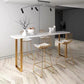 White Glam Style Bar Table in Metal and Faux Marble Bar Table Milk Tea Shop Bar Table Clearhalo 'Bar Furniture' 'Bar Tables' 'bar_tables' 'furn' 'furn_bar_tables' 'Furniture' 'furniture_bar_tables' 'Kitchen & Dining Furniture' 1200x1200_b3b5dc61-3411-4aca-8648-b430e7ab76d7