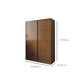 Modern Brown Wood Wardrobe Armoire Freestanding Multifunctional Wardrobe
