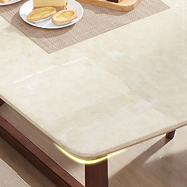 Table de salle à manger rectangulaire Simplicity Collection de salle à manger en pierre avec base à tréteaux