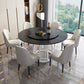 Modern 1/2/7 Pieces Dining Set Round Sintered Stone Dining Table for Dining Room Clearhalo 'Dining Room Sets' 'Dining Tables & Seating' 'dining_room_set' 'furn' 'furn_dining_room_set' 'Furniture' 'furniture_dining_room_set' 'Kitchen & Dining Furniture' 'kitchen&dining_furn' 'kitchen' 1200x1200_b3b79c51-a425-4697-bcc4-c60367fe2a37