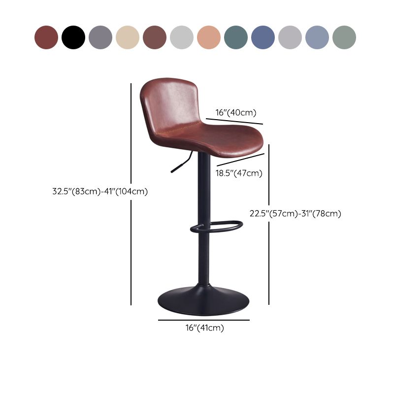 Hedendaagse stijl verstelbare gestoffeerde barstoel met metalen benen