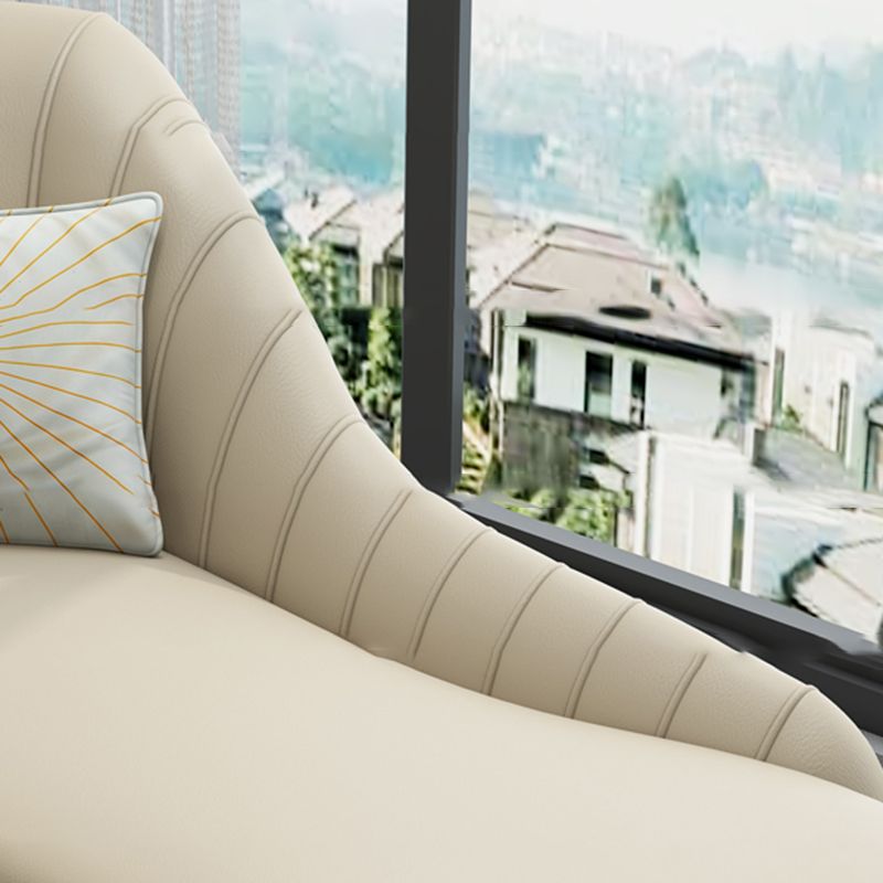 Modern Leather Chaise Lounge Upholstered Lounge with Flared Arms for Bedroom Clearhalo 'Chairs & Seating' 'Chaise Lounge' 'chaise_lounge' 'furn' 'furn_chaise_lounge' 'Furniture' 'Living Room Furniture' 1200x1200_b3b7f1ea-64cf-4f73-9f4a-753cf9a7450d