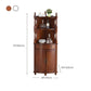 Mid-century Modern 1- Door Cabinet Wooden Corner Cabinet with Shelf