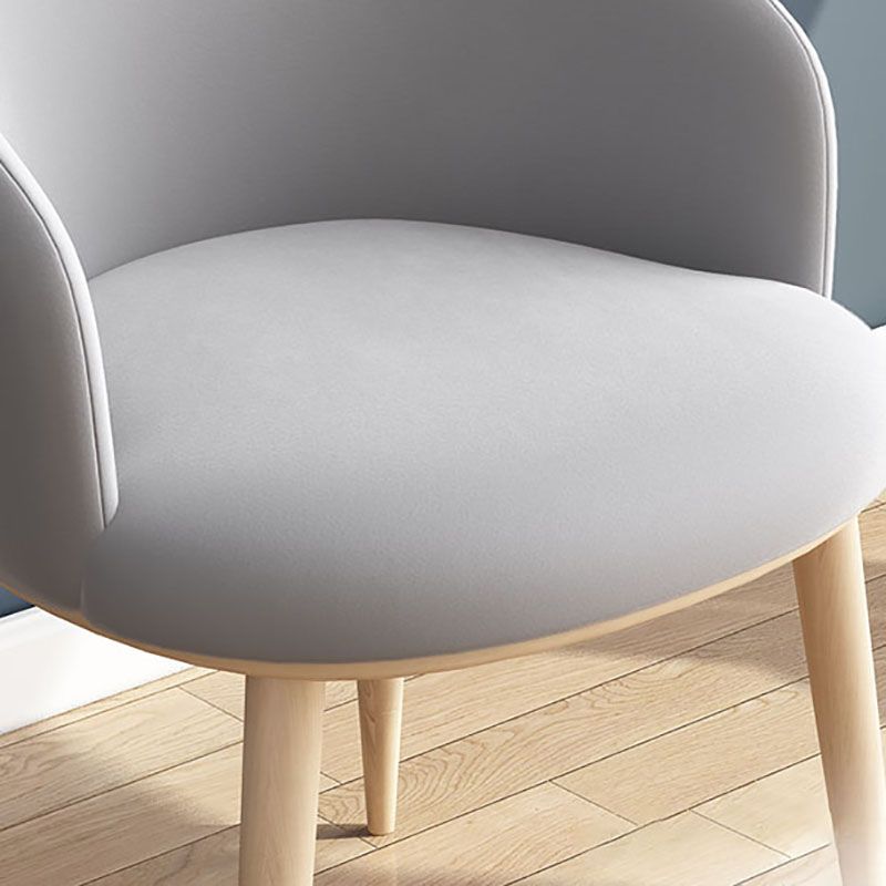 Modern Home Upholstered Arm Chair Matte Finish Solid Back Dining Chair Clearhalo ' kitchen&dining_furn' 'Dining Chairs' 'Dining Tables & Seating' 'dining_chair' 'furn' 'furn_dining_chair' 'Furniture' 'furniture_dining_chair' 'Kitchen & Dining Furniture' 'kitchen' 1200x1200_b3b9b277-7a8b-484d-a3e0-deb6705187fc