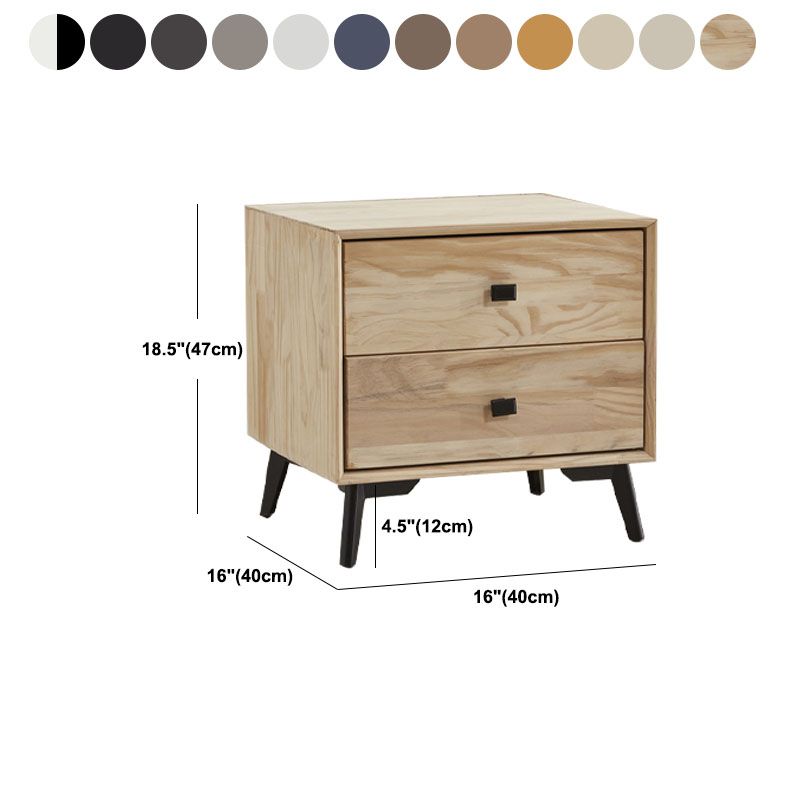 18.5" Tall Solid Wood Night Table Legs Included Bed Nightstand with 2 Drawers Clearhalo 'Bedroom Furniture' 'furn' 'furn_night_stand' 'Furniture' 'night_stand' 'Nightstands' 1200x1200_b3bc7a0a-1e0c-4f72-aa38-dc3a29d7f4a2