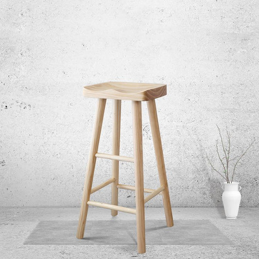 Contemporary Bar and Counter Stool Natural Finish Stool with 4 Wood Legs Clearhalo 'Bar Furniture' 'Bar Stools' 'bar_stools' 'furn' 'furn_bar_stools' 'Furniture' 'furniture_bar_stools' 'Kitchen & Dining Furniture' 1200x1200_b3bd68aa-2181-4028-b0fe-a751e4774e54