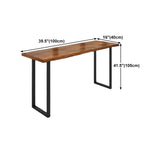 Pine Wood Bar Dining Table Industrial Bar Dining Table with Sled Base in Black Clearhalo 'Bar Furniture' 'Bar Tables' 'bar_tables' 'furn' 'furn_bar_tables' 'Furniture' 'furniture_bar_tables' 'Kitchen & Dining Furniture' 1200x1200_b3c02ae8-ef40-4a28-ab28-1c7dbbf8a556