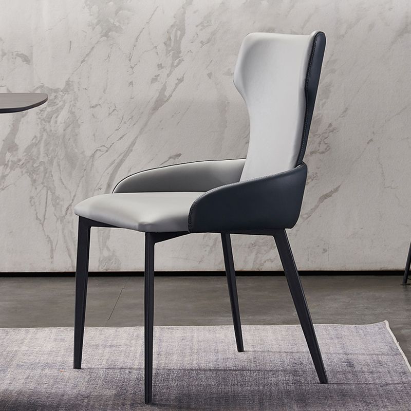 Industrial Metal Dining Room Chairs Arm PU Leather Dining Chairs for Restaurant Use Clearhalo ' kitchen&dining_furn' 'Dining Chairs' 'Dining Tables & Seating' 'dining_chair' 'furn' 'furn_dining_chair' 'Furniture' 'furniture_dining_chair' 'Kitchen & Dining Furniture' 'kitchen' 1200x1200_b3c12108-e6b5-41e8-9bed-beb03340b465