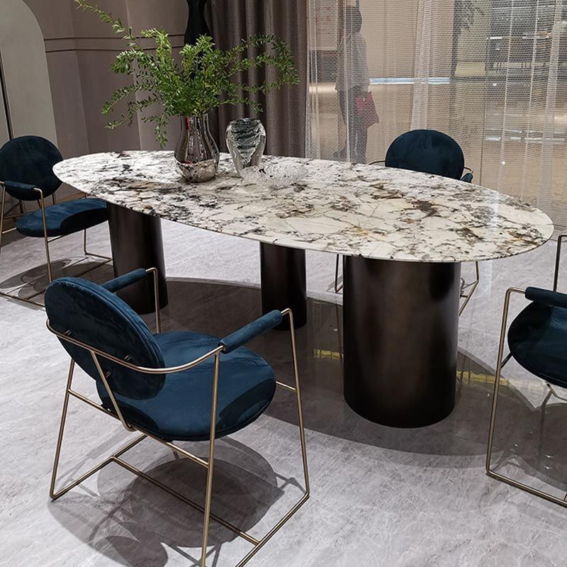 King Louis Back Dining Arm Chair Leather Upholstered Dining Chair