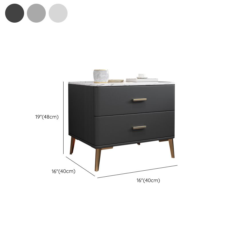 Glam 2 tiroirs accent table table de chevet antique