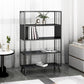 11" W Glam Antique Finish Shelf Bookcase Etagere Metal Bookshelf