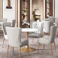 Glam Style Sintered Stone Dining Room Set Standard Height with Gold Base Dining Set Clearhalo 'Dining Room Sets' 'Dining Tables & Seating' 'dining_room_set' 'furn' 'furn_dining_room_set' 'Furniture' 'furniture_dining_room_set' 'Kitchen & Dining Furniture' 'kitchen&dining_furn' 'kitchen' 1200x1200_b3c27679-bd4b-4f51-b404-f567a85d0a2a