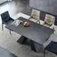 Industrial Sintered Stone Dining Table Rectangle Black Table with Pedestal Base Clearhalo ' dining_table' 'Dining Tables & Seating' 'Dining Tables' 'furn' 'furn_dining_table' 'Furniture' 'furniture_dining_table' 'Kitchen & Dining Furniture' 'kitchen&dining_furn' 'kitchen' 'kitchen_dining_table' 1200x1200_b3c2a258-788f-444a-8186-c68c616e5b0d