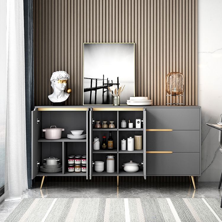 Gemanipuleerde houten sideboard tafel modern buffet dressoir voor keuken