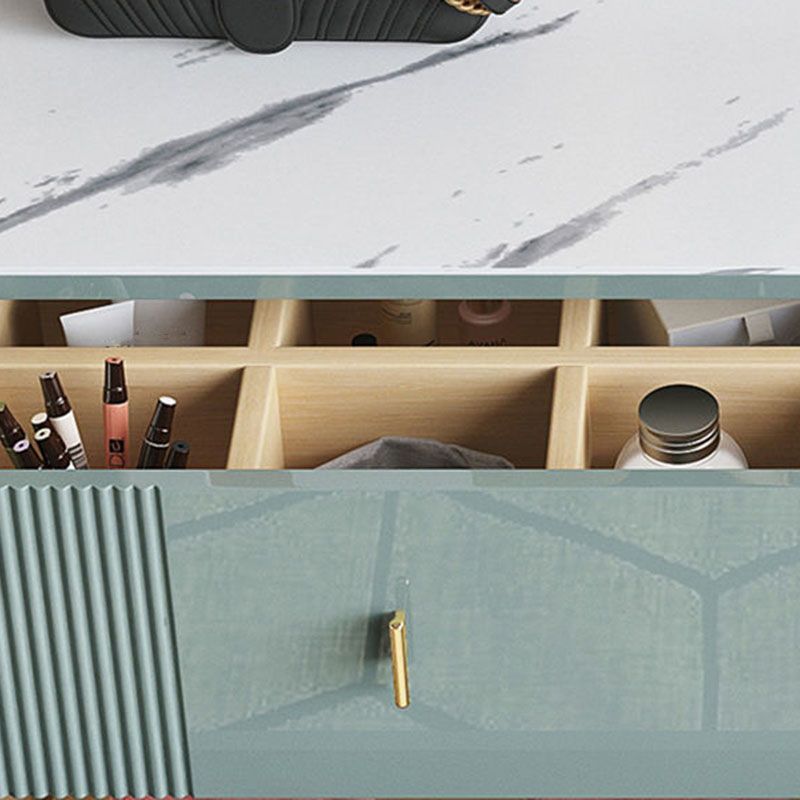 Glam tosser doble tocador de piedra tocador de pecho de almacenamiento horizontal para dormitorio