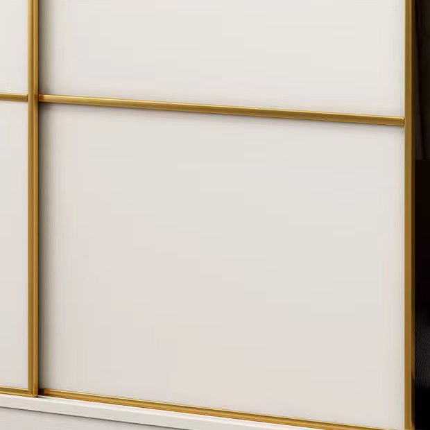 Armadio di armadio bianco del guardaroba scorrevole con asta di abbigliamento