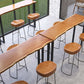 Tavolo da bistro in legno massiccio marrone chiaro tavolo da pub in metallo industriale