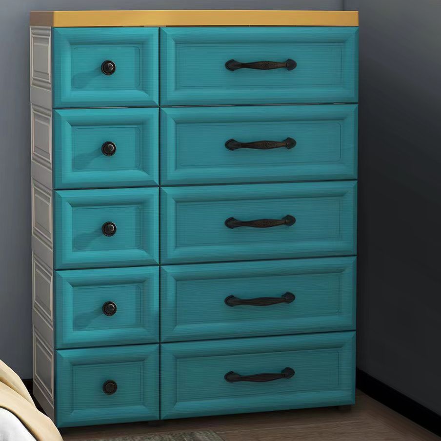 Modern Wardrobe Plastic 10-drawer Wardrobe Closet,29.53" D x 13.78" W x 39.37" H Clearhalo 'Armoires & Wardrobes' 'armoires_wardrobes' 'Bedroom Furniture' 'furn' 'furn_armoires_wardrobes' 'Furniture' 1200x1200_b3c75fe2-766c-409c-ab49-48ce88c94201