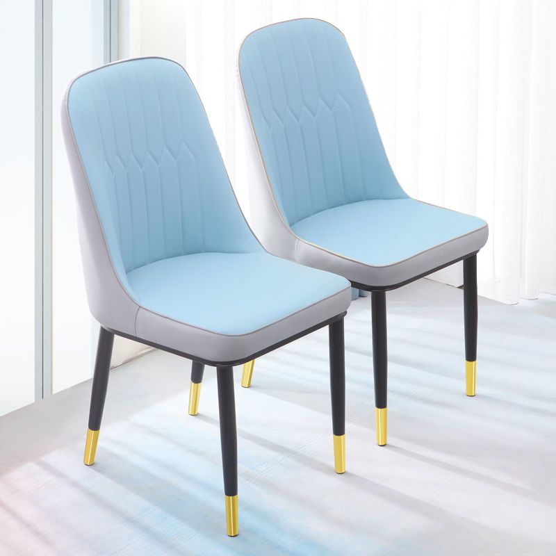 Scandinavian Indoor Side Chair Parsons Back Metal Upholstered Dining Room Chair Clearhalo ' kitchen&dining_furn' 'Dining Chairs' 'Dining Tables & Seating' 'dining_chair' 'furn' 'furn_dining_chair' 'Furniture' 'furniture_dining_chair' 'Kitchen & Dining Furniture' 'kitchen' 1200x1200_b3c901d7-9a64-4ab1-ae30-9e32990e13b7