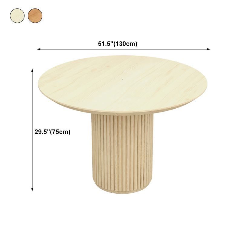 Modern Pedestal Casual Dining Table Round Solid Wood Dinner Table Kitchen Home Clearhalo 'Dining Tables & Seating' 'Dining Tables' 'dining_table' 'furn' 'furn_dining_table' 'Furniture' 'furniture_dining_table' 'Kitchen & Dining Furniture' 'kitchen' 'kitchen_dining_table' 1200x1200_b3ca8c9c-6d7b-484c-a82e-5b9a485f4f6d