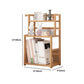 Contemporary Bamboo Bookcase 9-inch Wide Home Standard Bookshelf