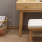 Scandinavian Solid Wood Table Makeup Vanity with Mirror and Drawers