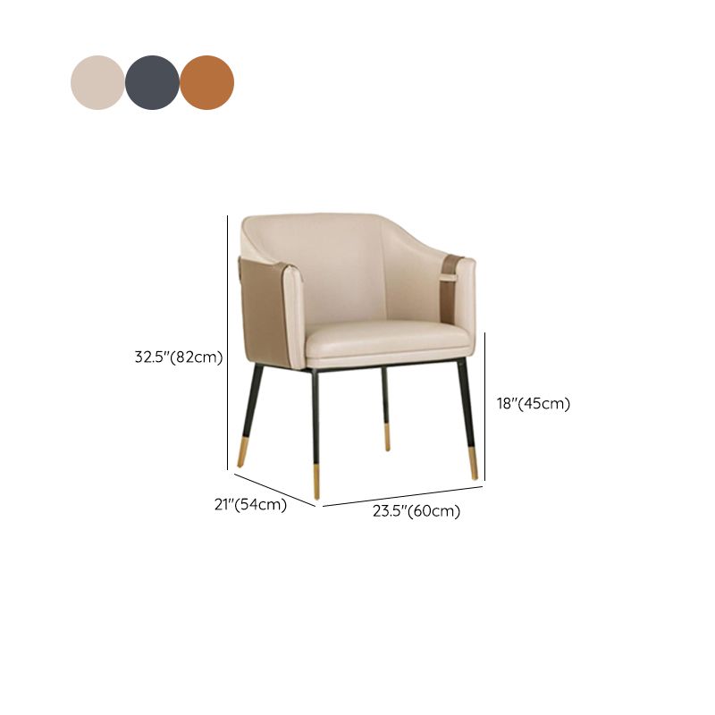 Contemporary Arm Chair Home Faux Leather Upholstered Dining Chair Clearhalo 'Dining Chairs' 'Dining Tables & Seating' 'dining_chair' 'furn' 'furn_dining_chair' 'Furniture' 'Kitchen & Dining Furniture' 1200x1200_b3cb7d4c-52ad-437d-9941-af25b72c4667