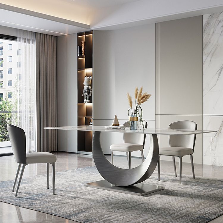 Modern 1/4/5/7/8 Pieces Dining Set Rectangle Dining Table Set for Home Use Clearhalo 'Dining Room Sets' 'Dining Tables & Seating' 'dining_room_set' 'furn' 'furn_dining_room_set' 'Furniture' 'furniture_dining_room_set' 'Kitchen & Dining Furniture' 1200x1200_b3cbf490-b18b-4e74-b1a3-06a40429adda