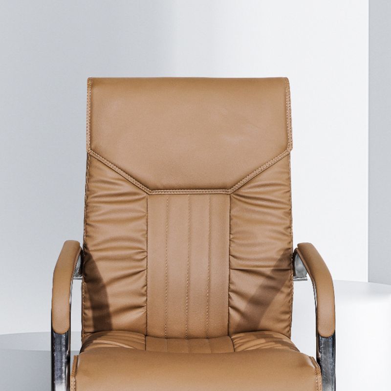 Modern Fixed Arms Office Chair Leather Task Chair for Office Clearhalo 'furn' 'furn_office_chair' 'Furniture' 'Office Chairs' 'Office Furniture' 'office_chair' 1200x1200_b3cc63f4-30aa-4666-85b9-f00010b72dc5