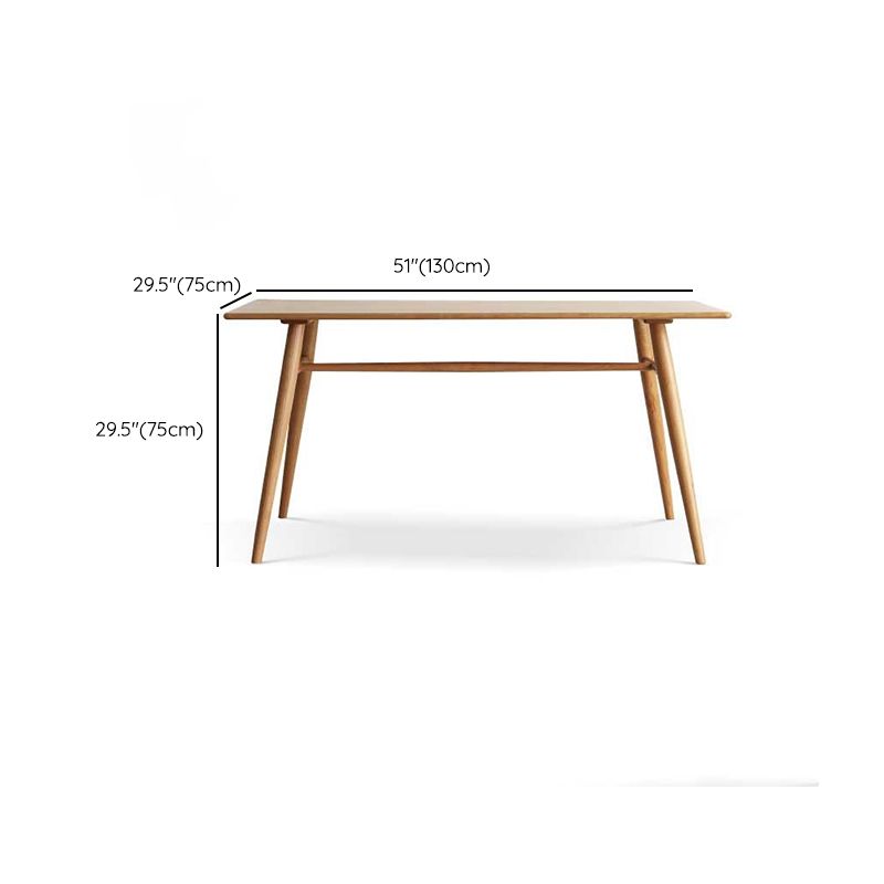 Contemporary Rectangular Dining Table Brown Solid Wood Table Top Clearhalo 'Dining Tables & Seating' 'Dining Tables' 'dining_table' 'furn' 'furn_dining_table' 'Furniture' 'Kitchen & Dining Furniture' 1200x1200_b3cca0cf-4178-4412-8fea-53d8eb57925b