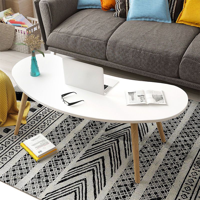 15.7"H Modern 4 Legs Wood Base White/Pink/Natural Irregular Top Coffee Table Clearhalo 'Coffee & Accent Tables' 'Coffee Tables' 'coffee_tables' 'furn' 'furn_coffee_tables' 'Furniture' 'Living Room Furniture' 1200x1200_b3cd05c2-aba7-41bb-8527-47ee46d1d416