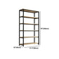 Metal Etagere Bookcase Industrial Open Back Book Shelf with Shelves for Office and Home Clearhalo 'Bookcases' 'Furniture' 'furniture_bookcases' 'kitchen' 'kitchen_bookcases' 'Living Room Furniture' 'Office Furniture' 1200x1200_b3cd0746-d1f2-4f75-a519-ed4fa99b6f95