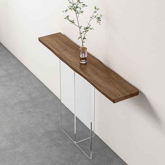 Contemporary Acrylic Console Table 11.8" W Rectangle End Table Clearhalo 'Console Tables' 'console_tables' 'Entry & Mudroom Furniture' 'furn' 'furn_console_tables' 'Furniture' 1200x1200_b3d24fb7-7b63-46d5-bc59-03cd9a32c4db