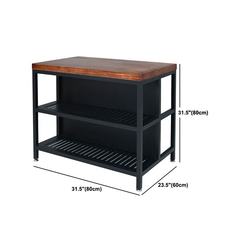 Modern Stationary Prep Table Wood Rectangular Prep Table for Home Use ...