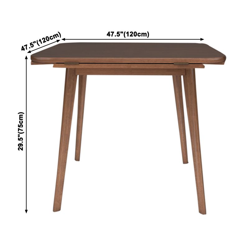 Extendable Round Dining Table in Brown Modern Adjustable Rubber Wood Table with 4 Legs Clearhalo ' dining_table' 'Dining Tables & Seating' 'Dining Tables' 'furn' 'furn_dining_table' 'Furniture' 'furniture_dining_table' 'Kitchen & Dining Furniture' 'kitchen&dining_furn' 'kitchen' 'kitchen_dining_table' 1200x1200_b3d37591-02cf-47a9-b840-eafdc117172e
