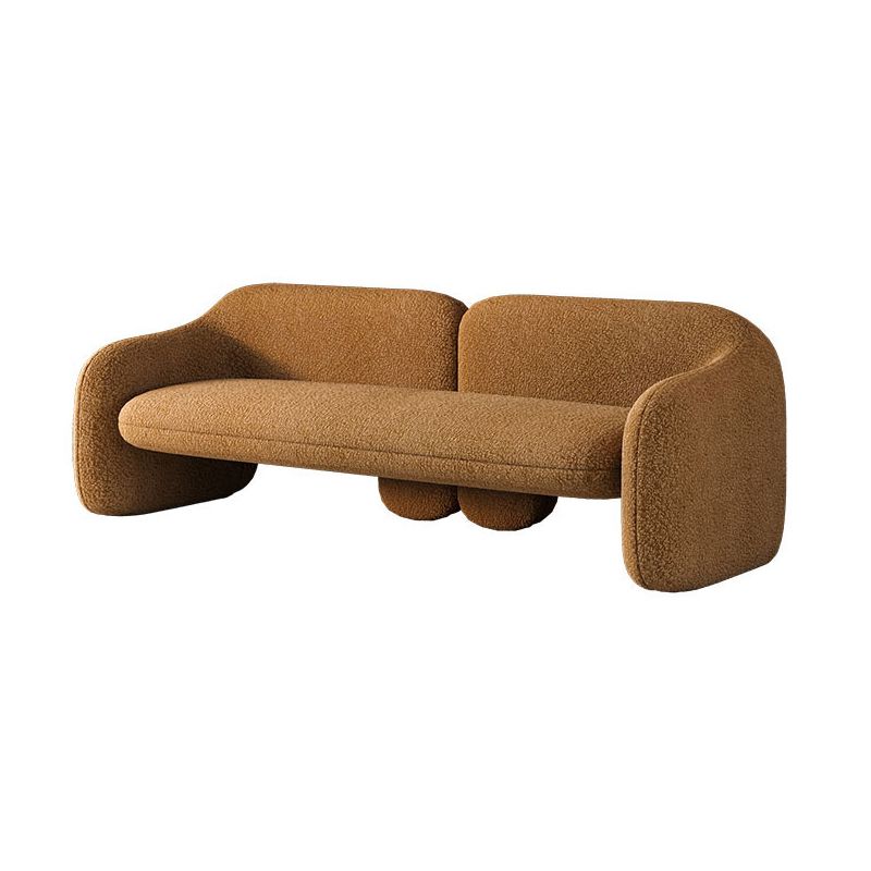Sofá de lana de brazo inclinado Modern 31.5 "H Sofá de sala de estar en marrón